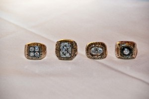 2009 Lynn Swann's Four Super Bowl rings on display for VIP Guests  